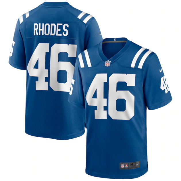 mens nike luke rhodes royal indianapolis colts game jersey